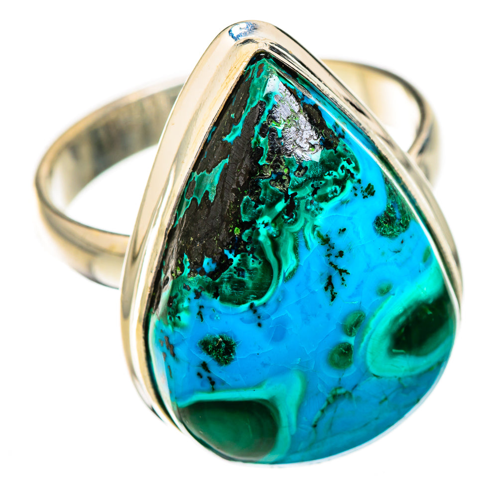 Malachite In Chrysocolla Rings handcrafted by Ana Silver Co - RING125935 - Photo 2