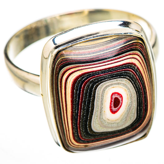 Fordite Rings handcrafted by Ana Silver Co - RING125938 - Photo 2