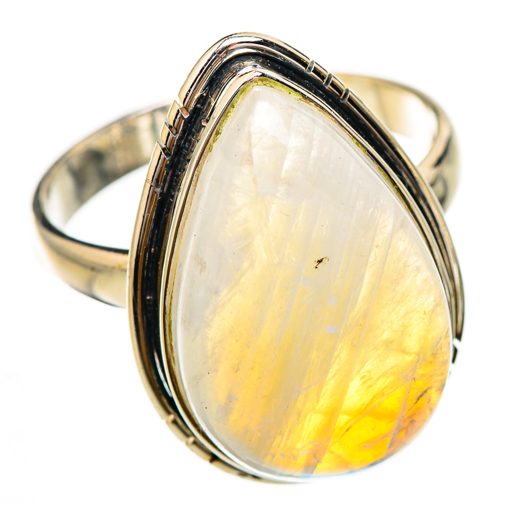Rainbow Moonstone Rings handcrafted by Ana Silver Co - RING125953 - Photo 2