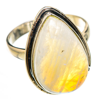 Rainbow Moonstone Rings handcrafted by Ana Silver Co - RING125953 - Photo 2