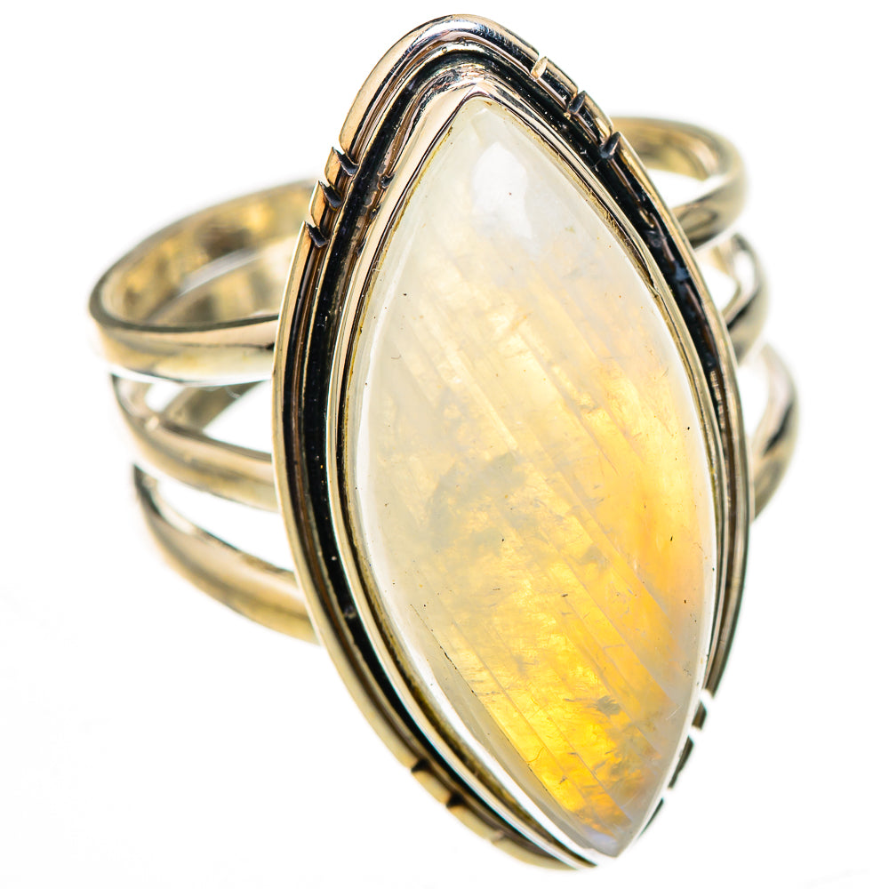 Rainbow Moonstone Rings handcrafted by Ana Silver Co - RING125954 - Photo 2
