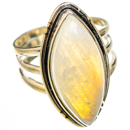 Rainbow Moonstone Rings handcrafted by Ana Silver Co - RING125954 - Photo 2