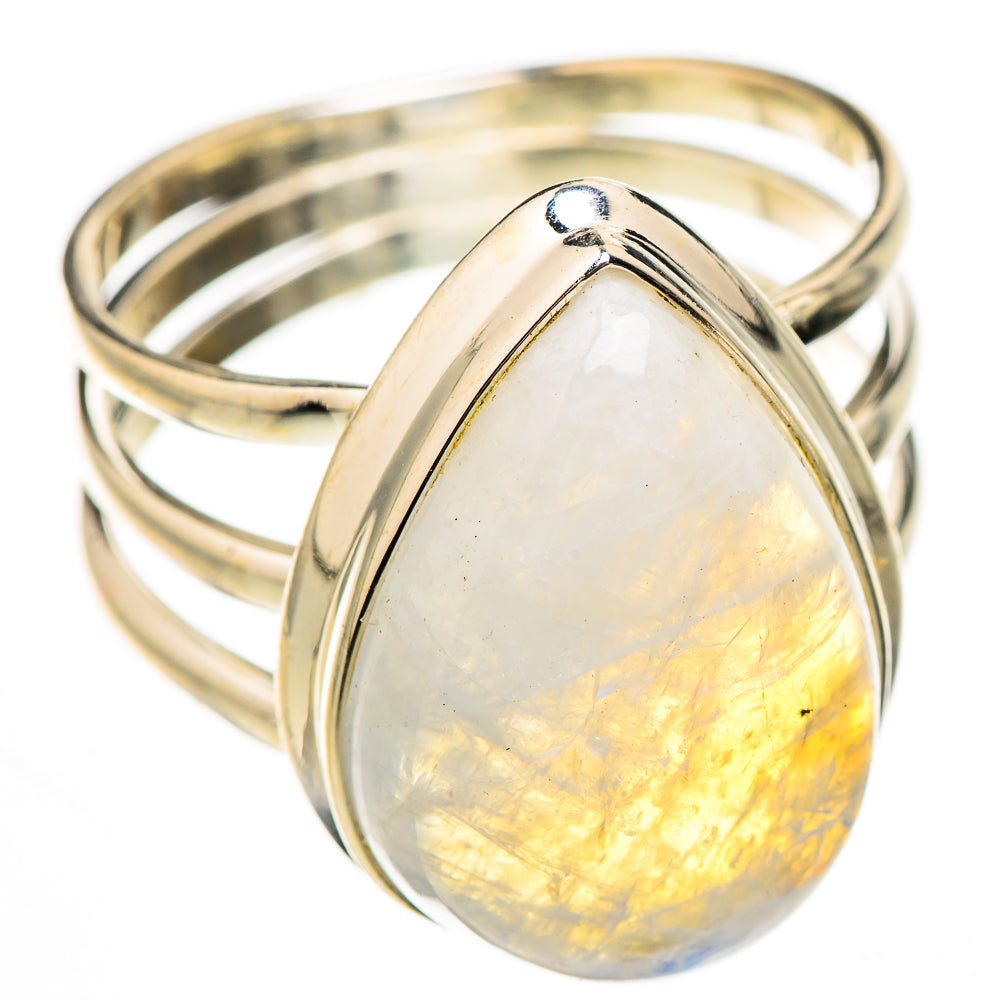 Rainbow Moonstone Rings handcrafted by Ana Silver Co - RING125955 - Photo 2