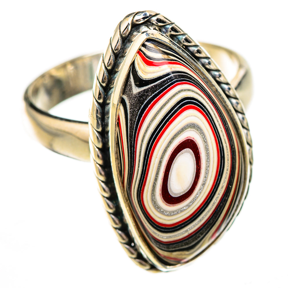 Fordite Rings handcrafted by Ana Silver Co - RING125956 - Photo 2