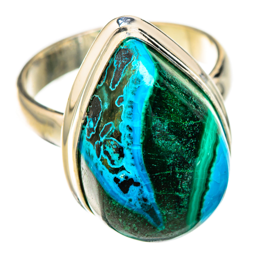 Malachite In Chrysocolla Rings handcrafted by Ana Silver Co - RING125957 - Photo 2