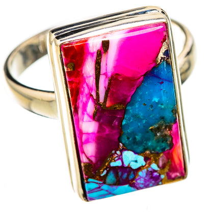 Blue Purple Copper Composite Turquoise Rings handcrafted by Ana Silver Co - RING125960 - Photo 2
