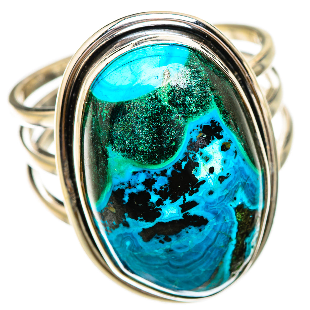 Malachite In Chrysocolla Rings handcrafted by Ana Silver Co - RING125965 - Photo 2
