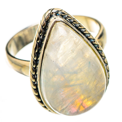 Rainbow Moonstone Rings handcrafted by Ana Silver Co - RING125980 - Photo 2