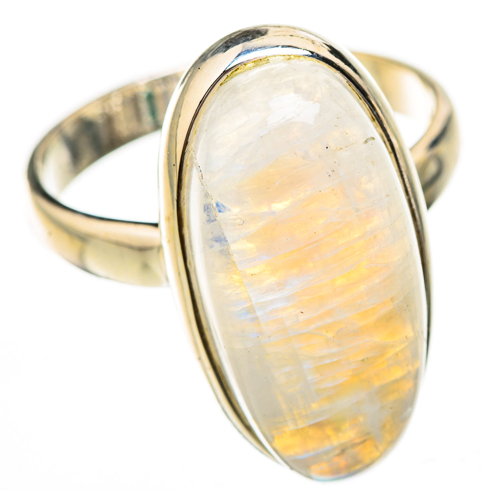 Rainbow Moonstone Rings handcrafted by Ana Silver Co - RING125982 - Photo 2