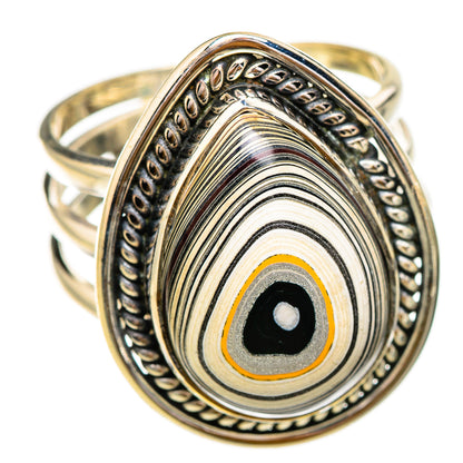 Fordite Rings handcrafted by Ana Silver Co - RING125985 - Photo 2