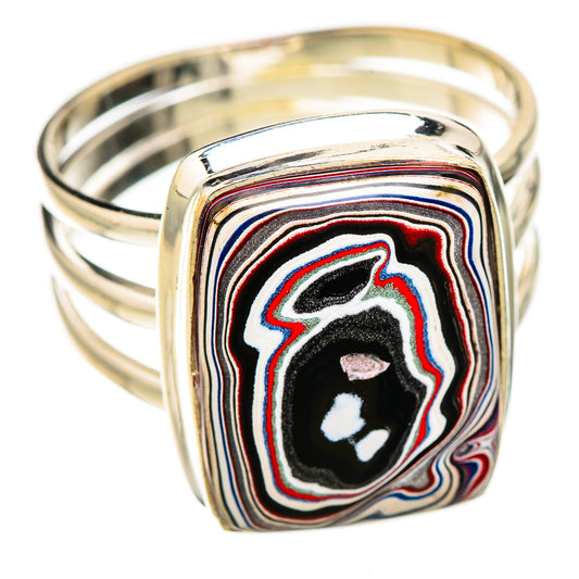 Fordite Rings handcrafted by Ana Silver Co - RING125986 - Photo 2