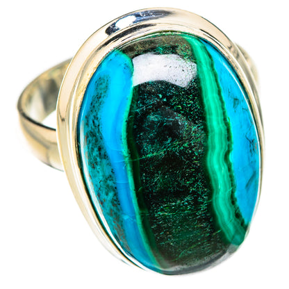 Malachite In Chrysocolla Rings handcrafted by Ana Silver Co - RING125994 - Photo 2