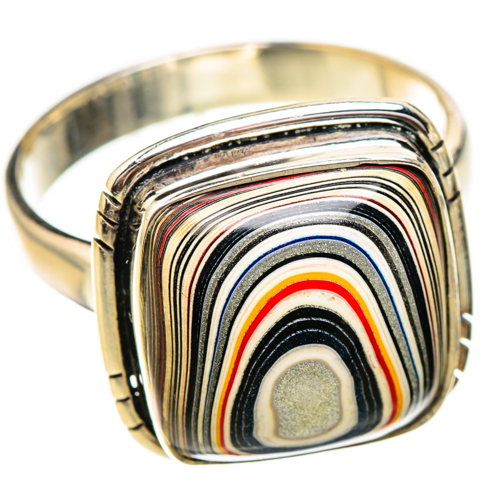 Fordite Rings handcrafted by Ana Silver Co - RING125996 - Photo 2