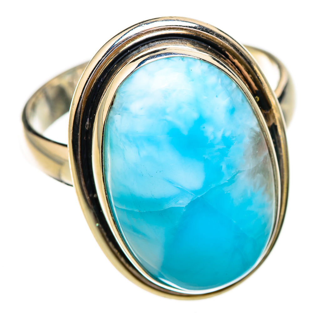 Larimar Rings handcrafted by Ana Silver Co - RING126001 - Photo 2