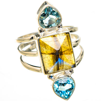 Labradorite Rings handcrafted by Ana Silver Co - RING126003 - Photo 2