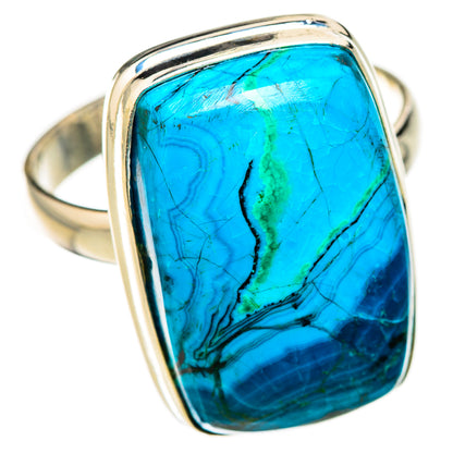 Malachite In Chrysocolla Rings handcrafted by Ana Silver Co - RING126006 - Photo 2
