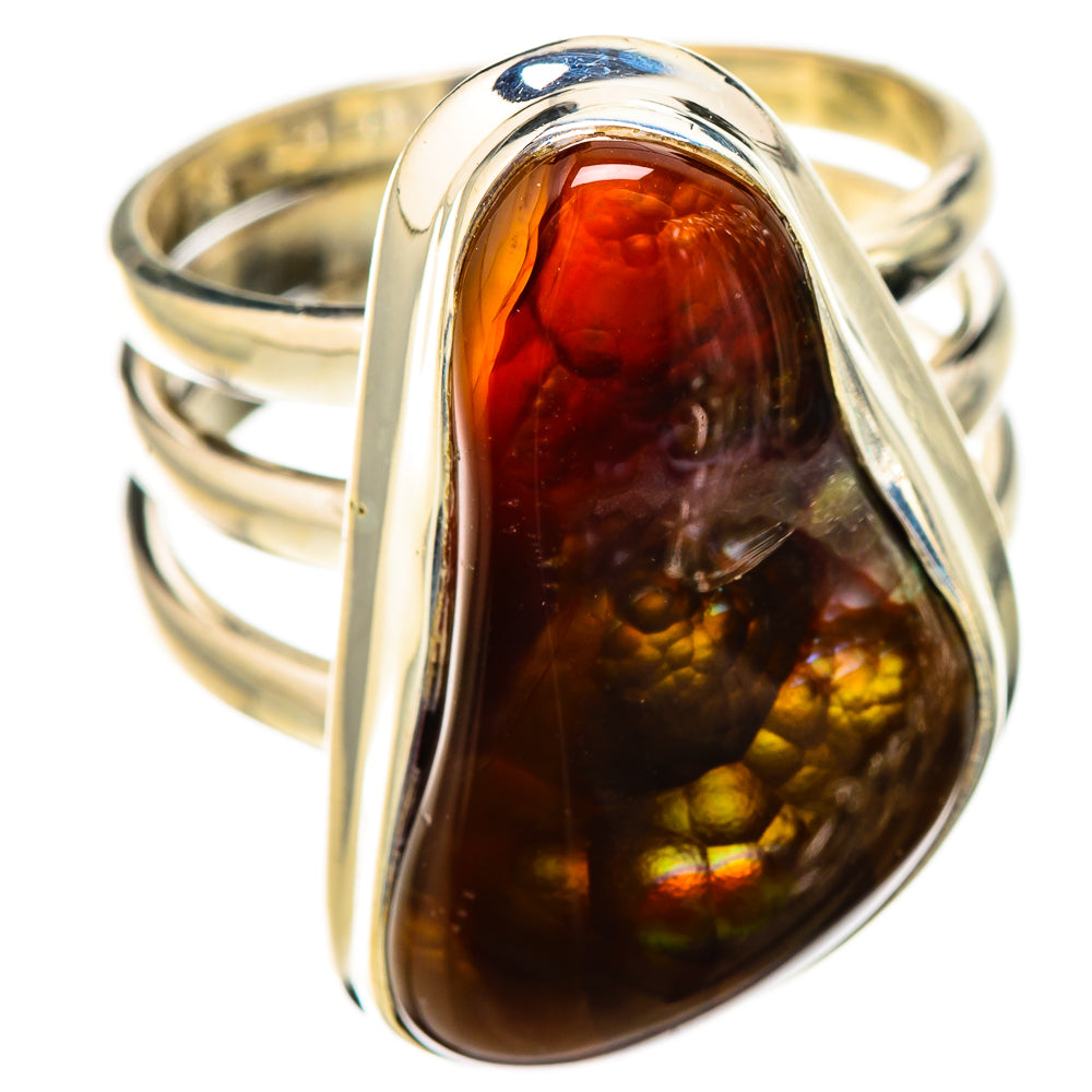 Mexican Fire Agate Rings handcrafted by Ana Silver Co - RING126007 - Photo 2