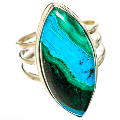 Malachite In Chrysocolla Rings handcrafted by Ana Silver Co - RING126021 - Photo 2