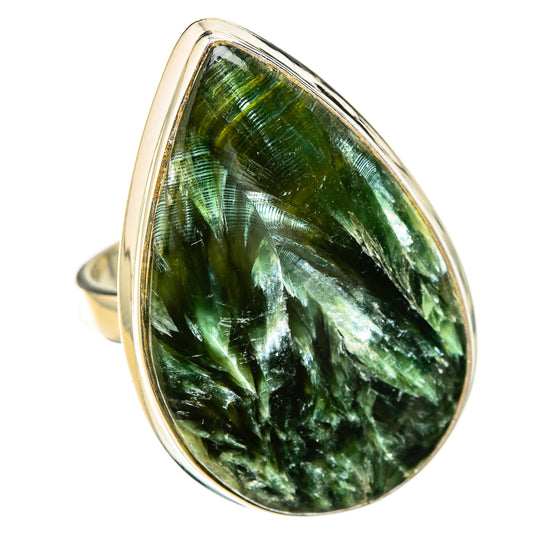 Seraphinite Rings handcrafted by Ana Silver Co - RING126031 - Photo 2