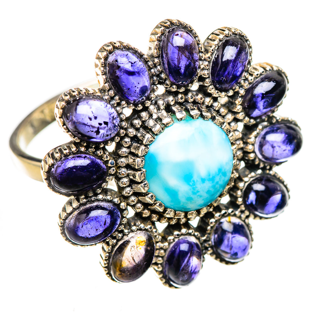 Larimar Rings handcrafted by Ana Silver Co - RING126047 - Photo 2