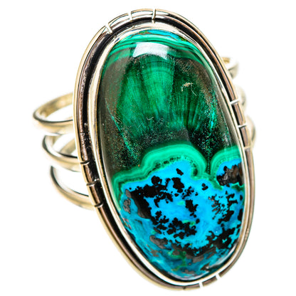 Malachite In Chrysocolla Rings handcrafted by Ana Silver Co - RING126048 - Photo 2