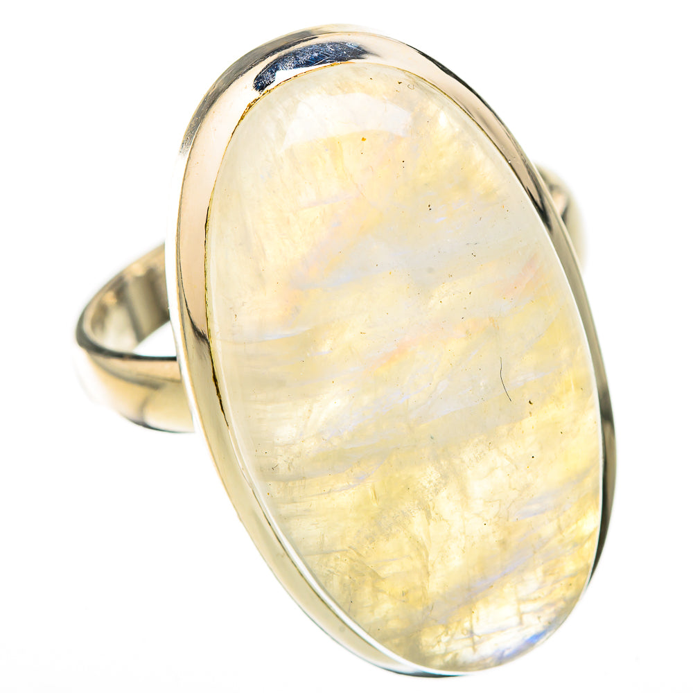 Rainbow Moonstone Rings handcrafted by Ana Silver Co - RING126068 - Photo 2