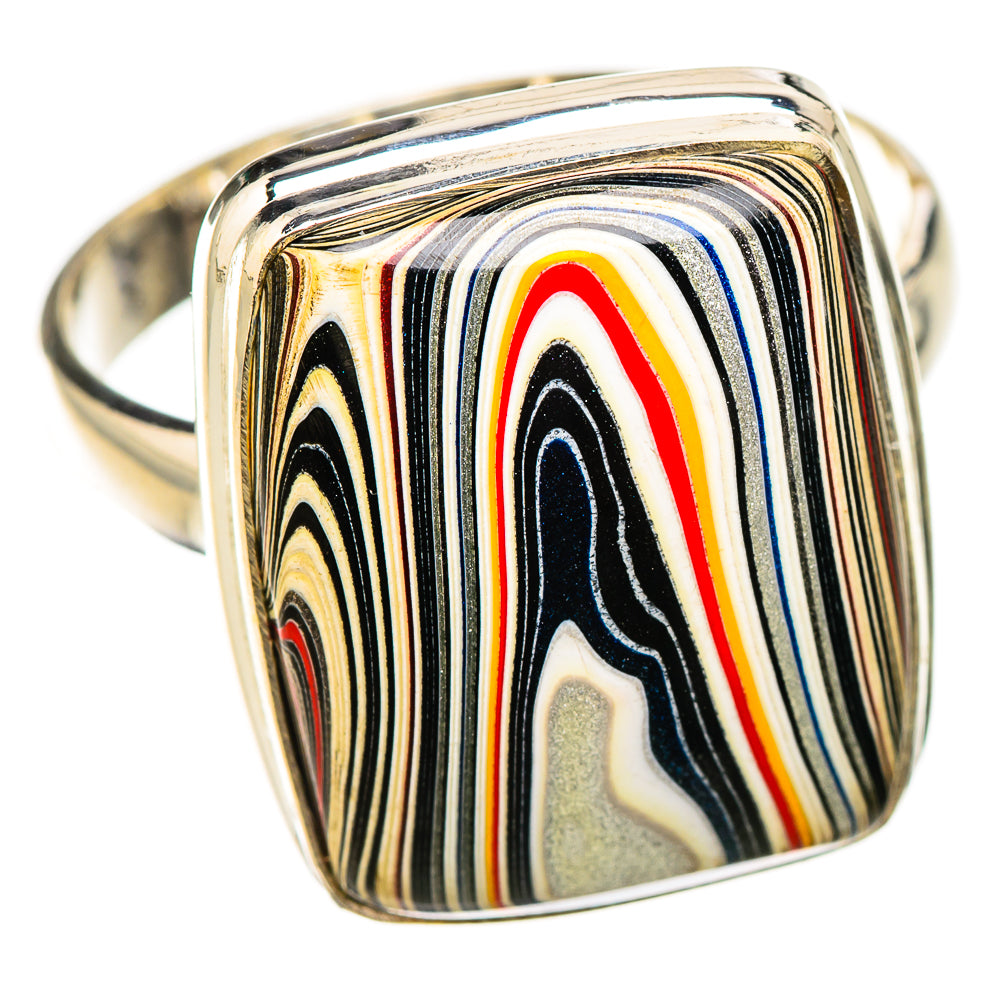 Fordite Rings handcrafted by Ana Silver Co - RING126071 - Photo 2