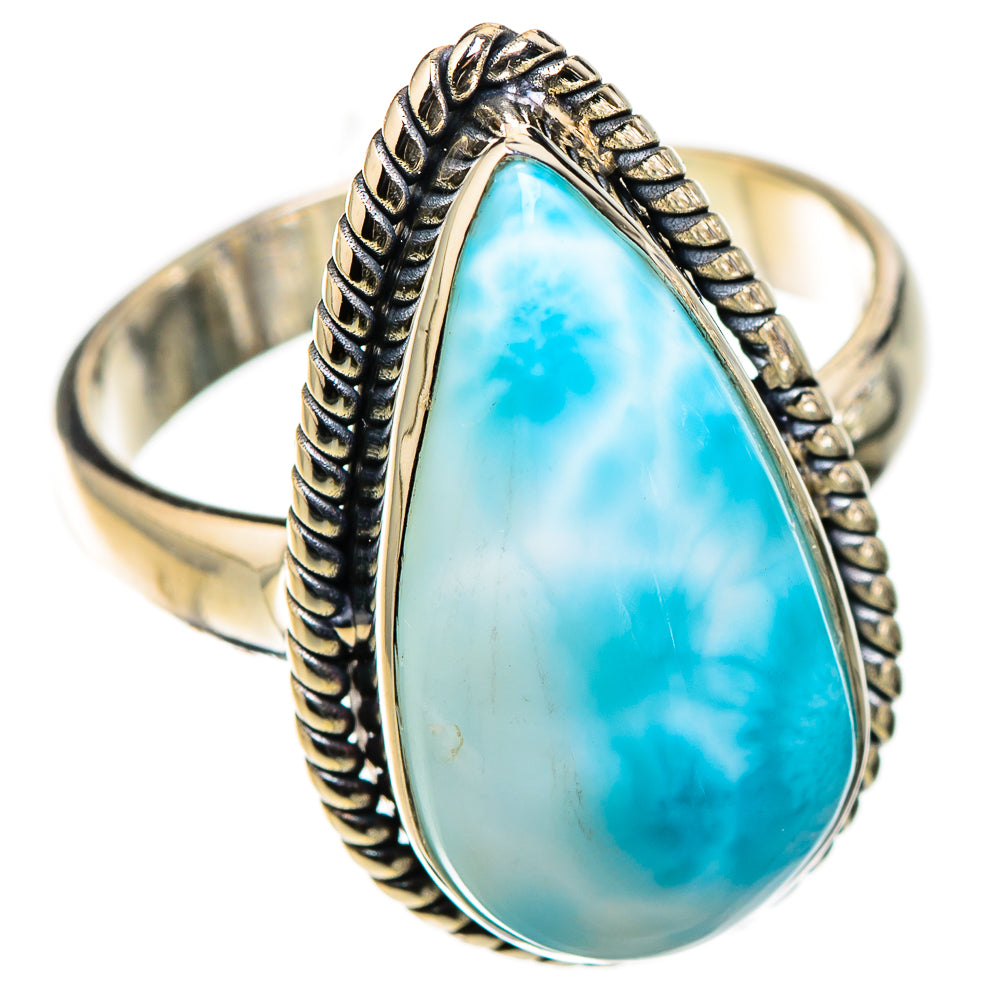 Larimar Rings handcrafted by Ana Silver Co - RING126074 - Photo 2