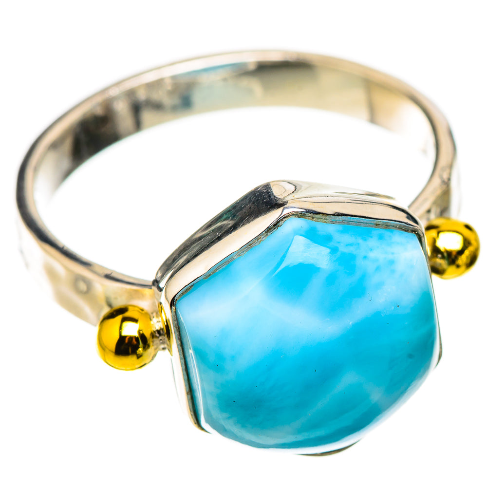 Larimar Rings handcrafted by Ana Silver Co - RING126079 - Photo 2