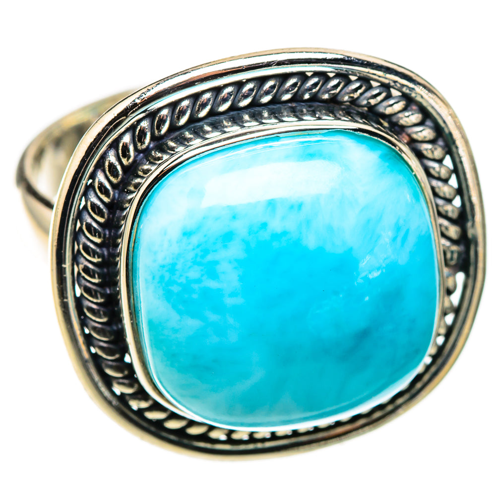 Larimar Rings handcrafted by Ana Silver Co - RING126095 - Photo 2