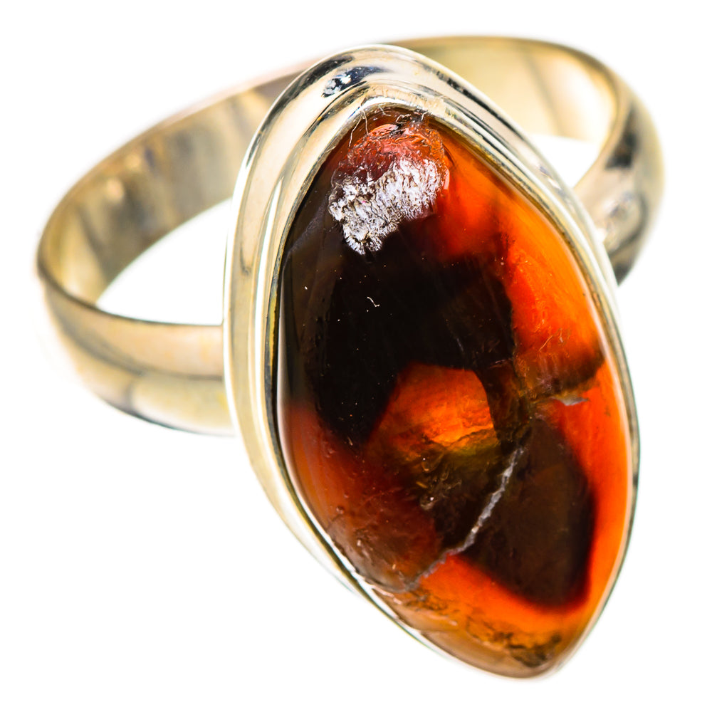 Mexican Fire Agate Rings handcrafted by Ana Silver Co - RING126096 - Photo 2