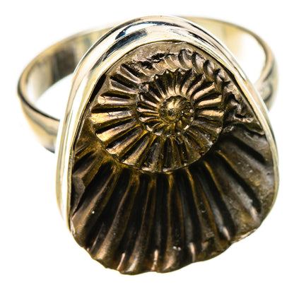 Pyrite Sea Shell Rings handcrafted by Ana Silver Co - RING126102 - Photo 2