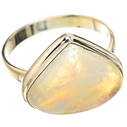 Rainbow Moonstone Rings handcrafted by Ana Silver Co - RING126105 - Photo 2