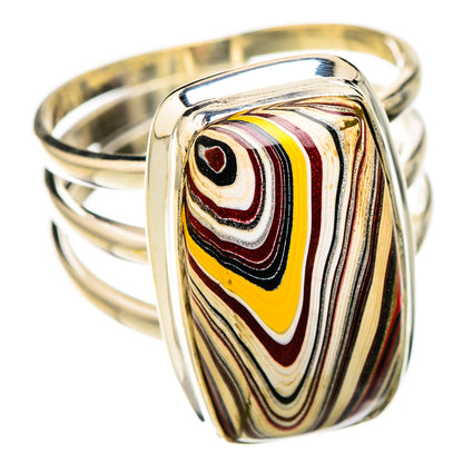 Fordite Rings handcrafted by Ana Silver Co - RING126107 - Photo 2