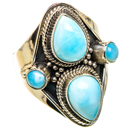 Larimar Rings handcrafted by Ana Silver Co - RING126112 - Photo 2