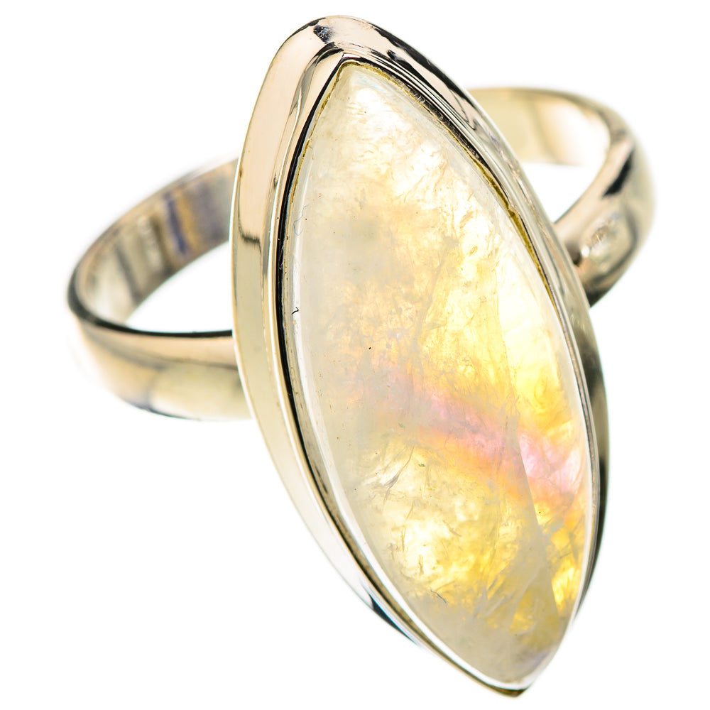 Rainbow Moonstone Rings handcrafted by Ana Silver Co - RING126122 - Photo 2