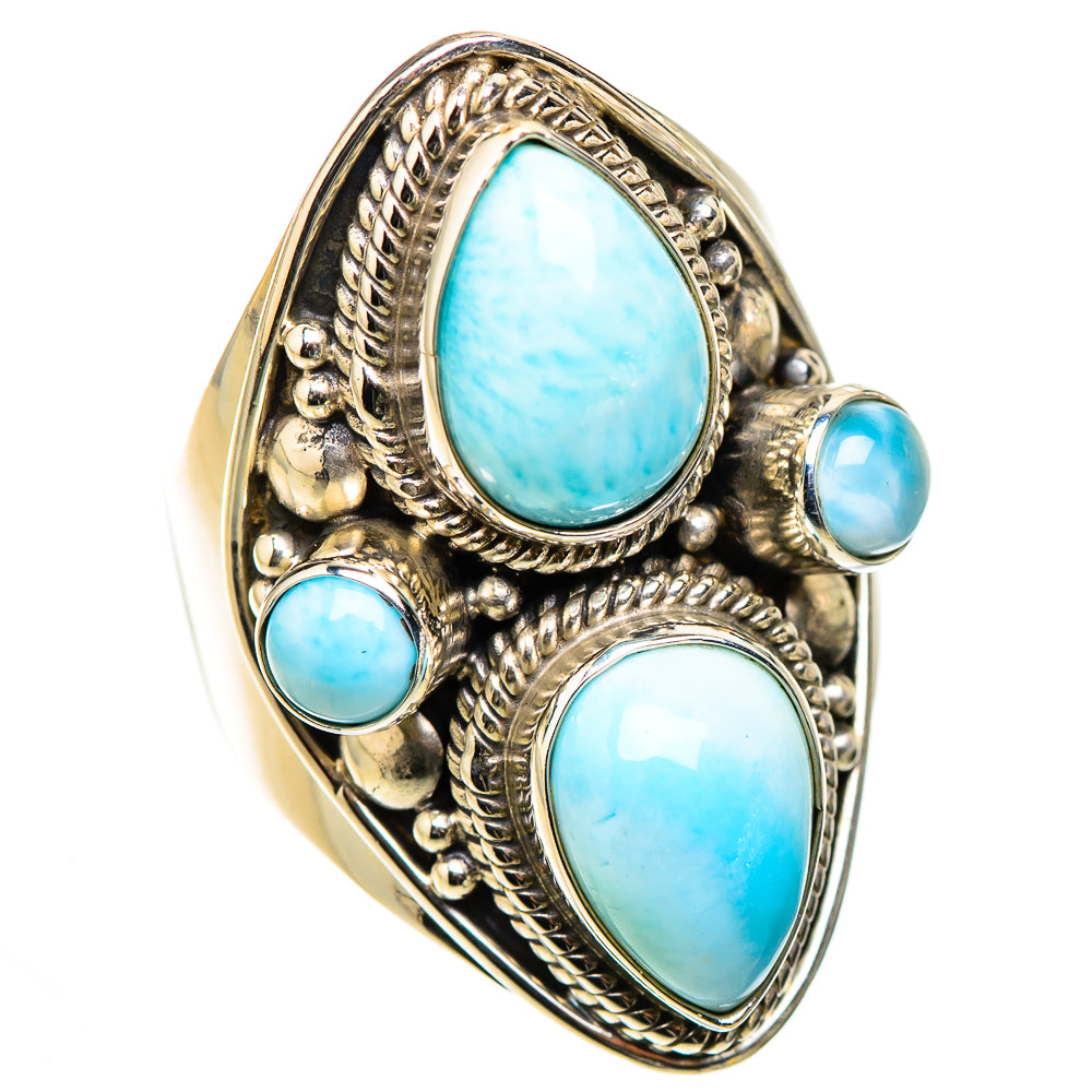 Larimar Rings handcrafted by Ana Silver Co - RING126126 - Photo 2