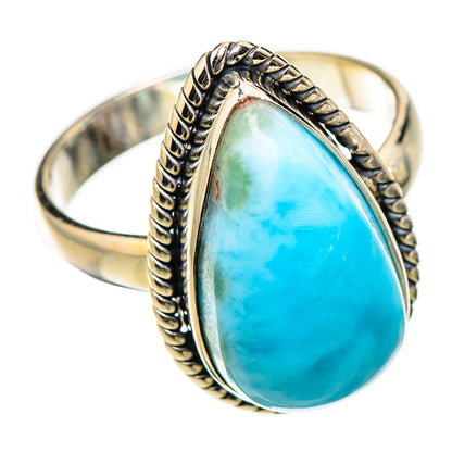 Larimar Rings handcrafted by Ana Silver Co - RING126129 - Photo 2