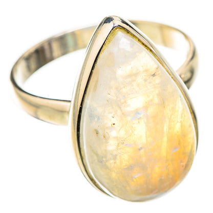 Rainbow Moonstone Rings handcrafted by Ana Silver Co - RING126137 - Photo 2