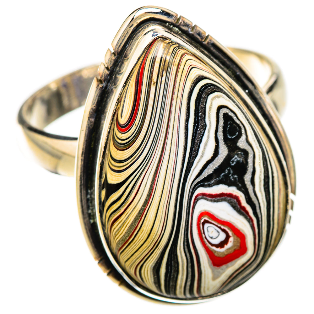 Fordite Rings handcrafted by Ana Silver Co - RING126138 - Photo 2