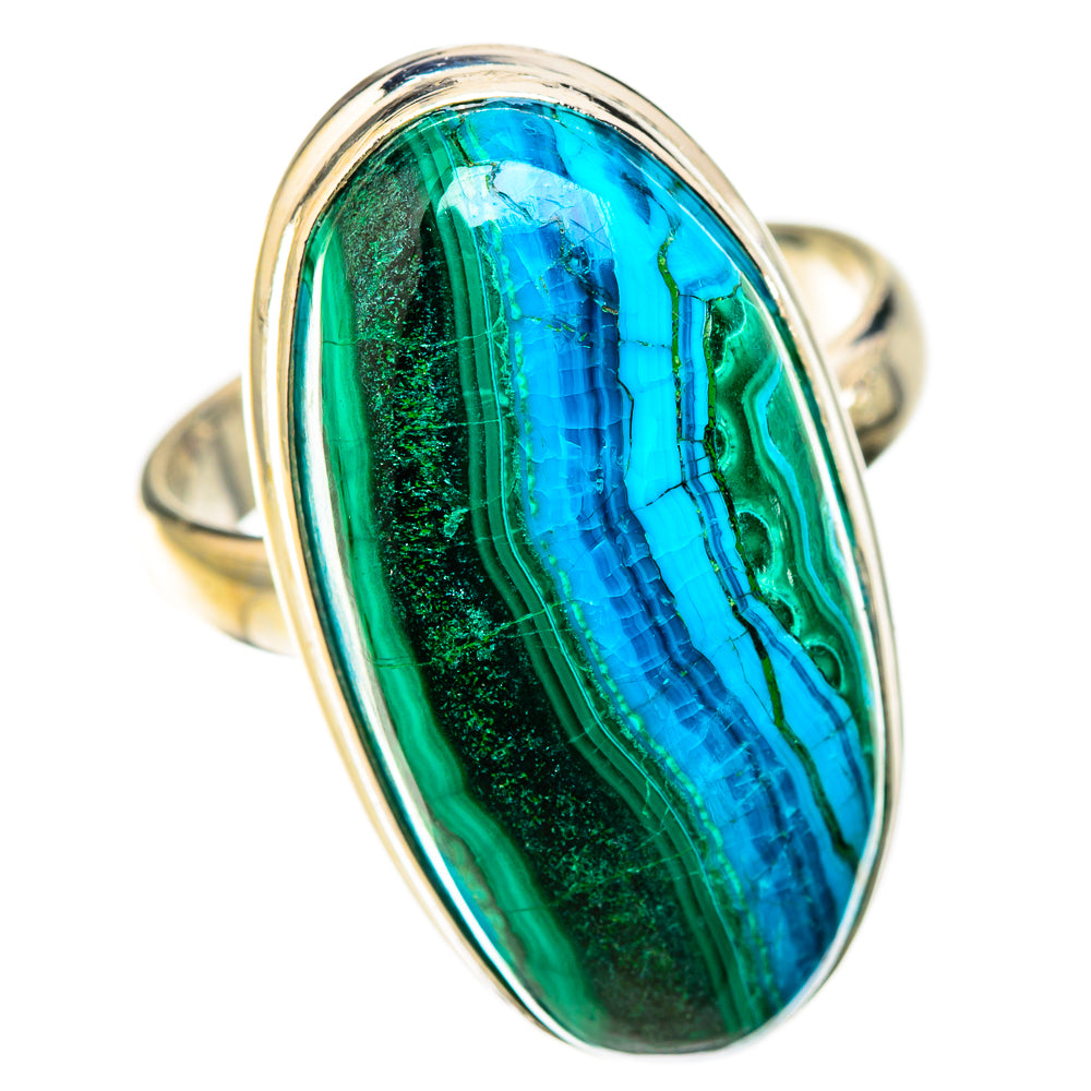 Malachite In Chrysocolla Rings handcrafted by Ana Silver Co - RING126139 - Photo 2