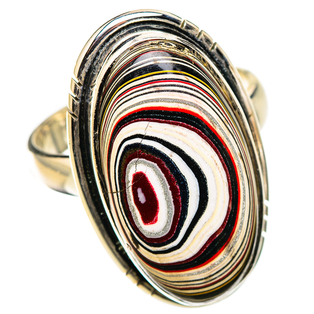 Fordite Rings handcrafted by Ana Silver Co - RING126141 - Photo 2