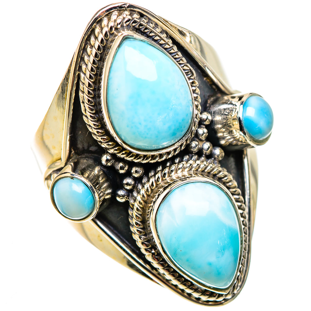 Larimar Rings handcrafted by Ana Silver Co - RING126147 - Photo 2