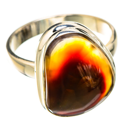 Mexican Fire Agate Rings handcrafted by Ana Silver Co - RING126150 - Photo 2