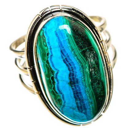 Malachite In Chrysocolla Rings handcrafted by Ana Silver Co - RING126157 - Photo 2