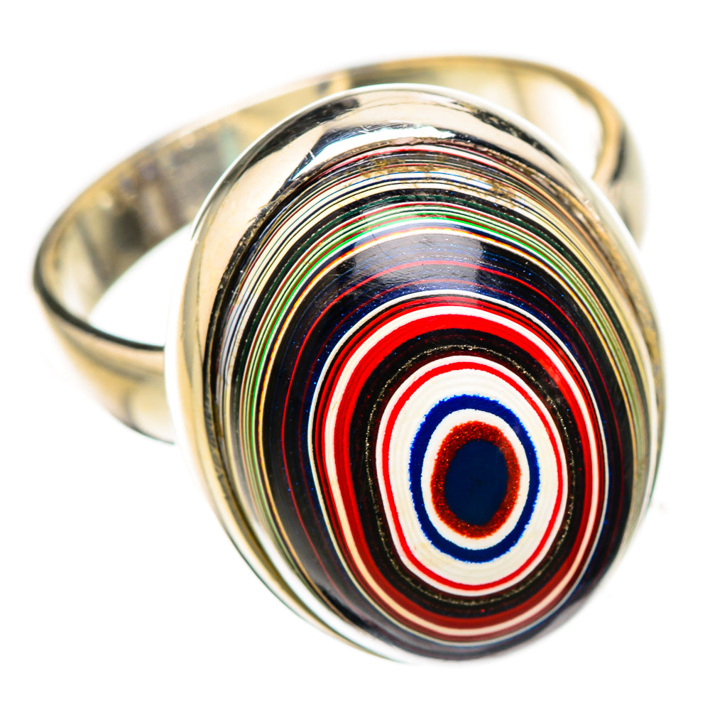 Fordite Rings handcrafted by Ana Silver Co - RING126161 - Photo 2