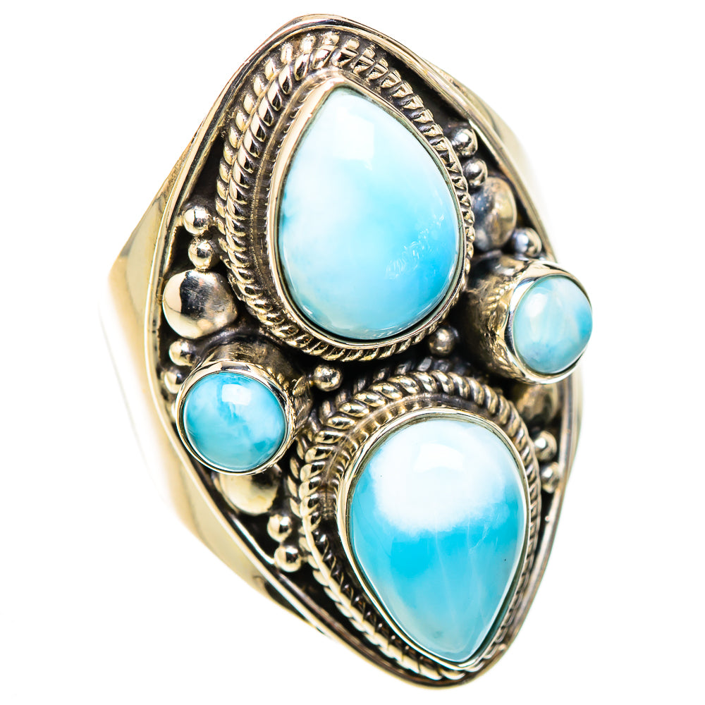 Larimar Rings handcrafted by Ana Silver Co - RING126170 - Photo 2