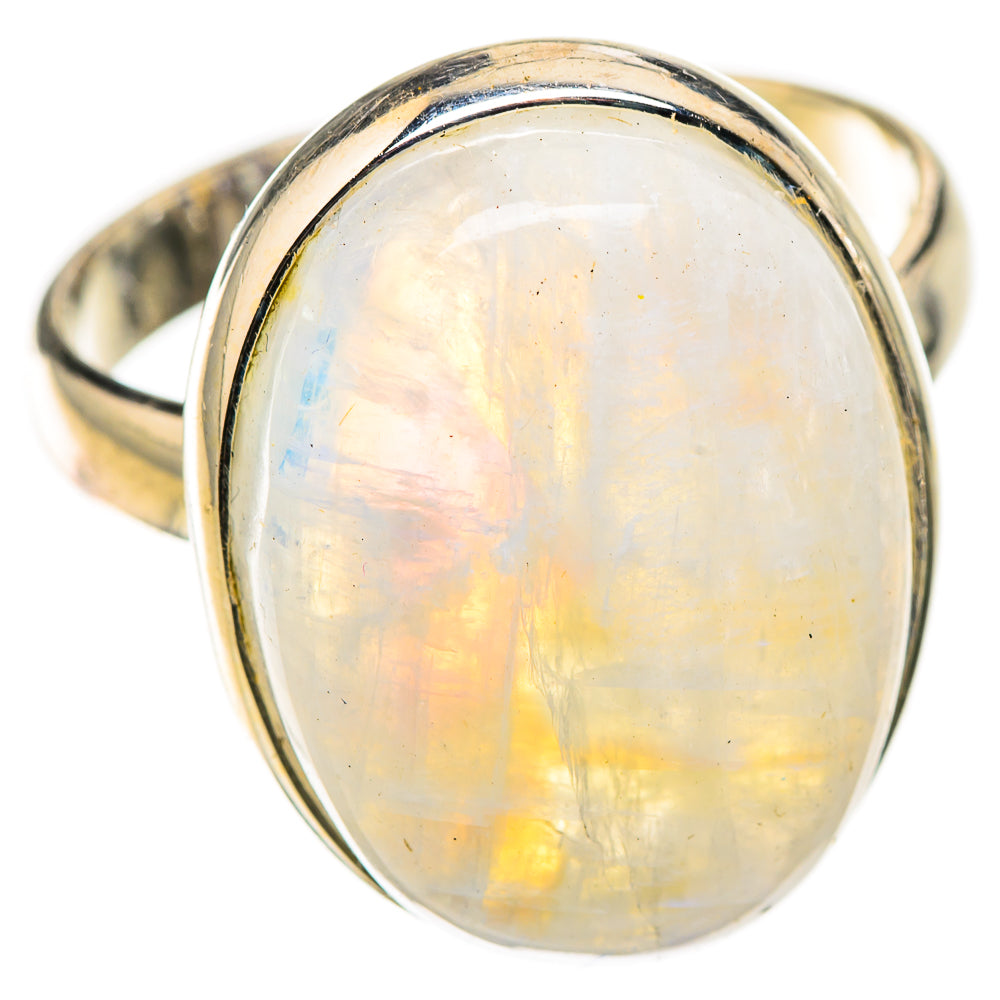 Rainbow Moonstone Rings handcrafted by Ana Silver Co - RING126174 - Photo 2