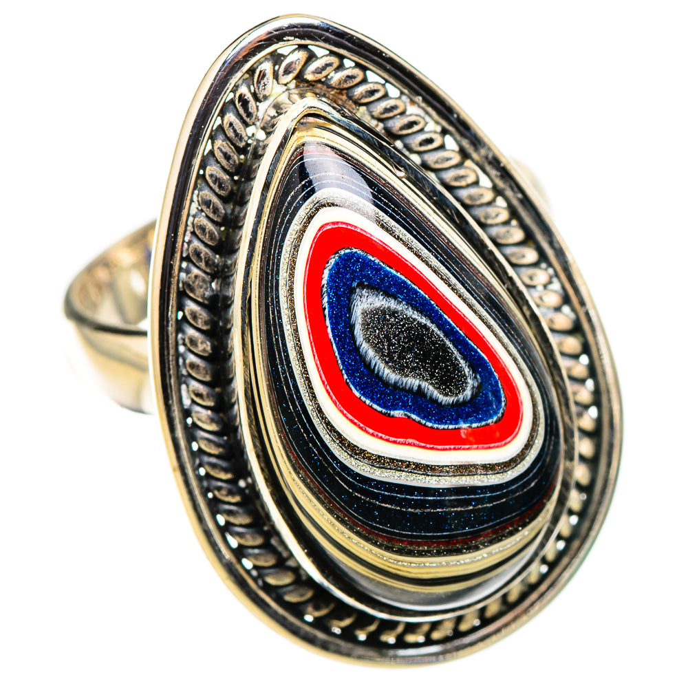 Fordite Rings handcrafted by Ana Silver Co - RING126179 - Photo 2