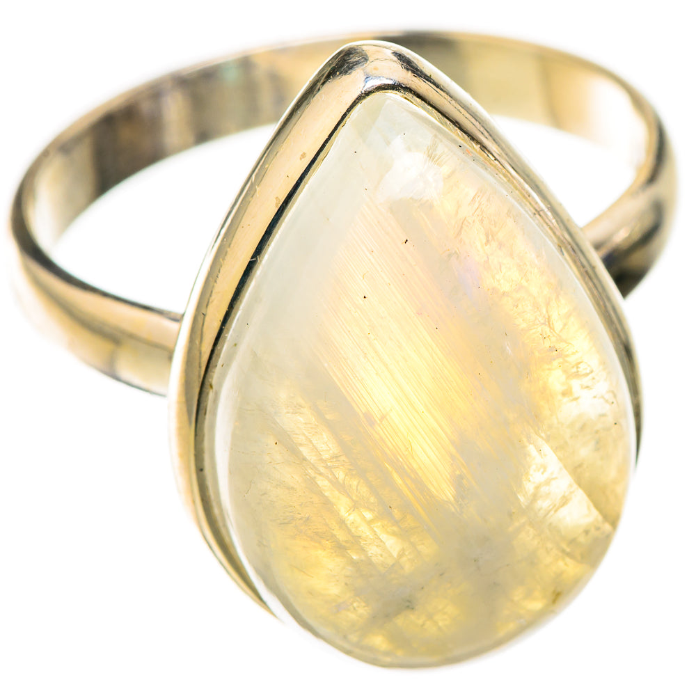 Rainbow Moonstone Rings handcrafted by Ana Silver Co - RING126190 - Photo 2